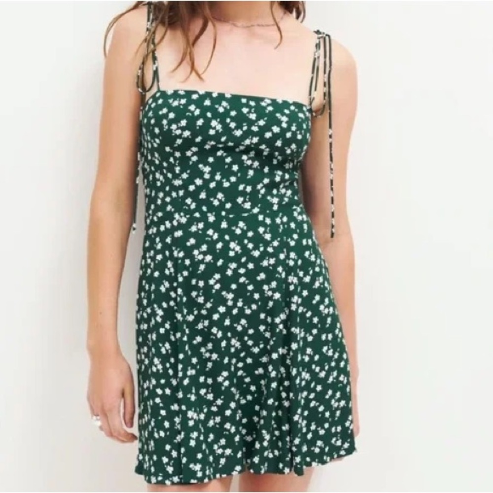 Reformation green Presley minidress